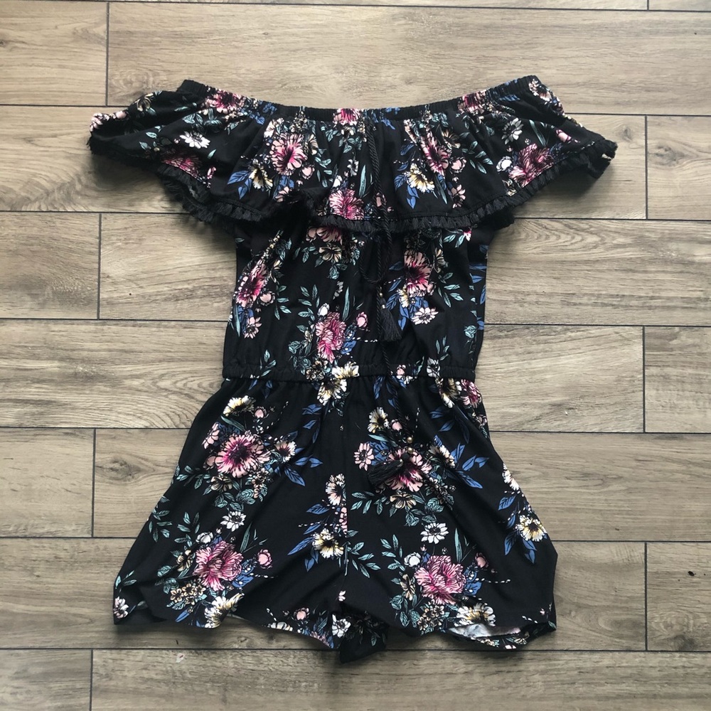 Off The Shoulder Floral Romper